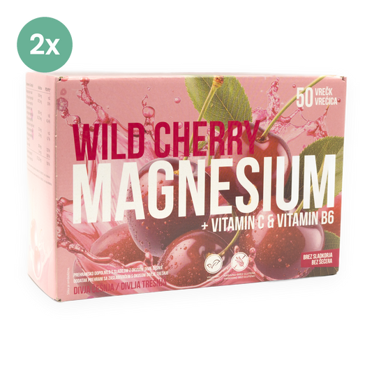 Magnezij Wild Cherry – funkcionalni napitek (50 vrečk)