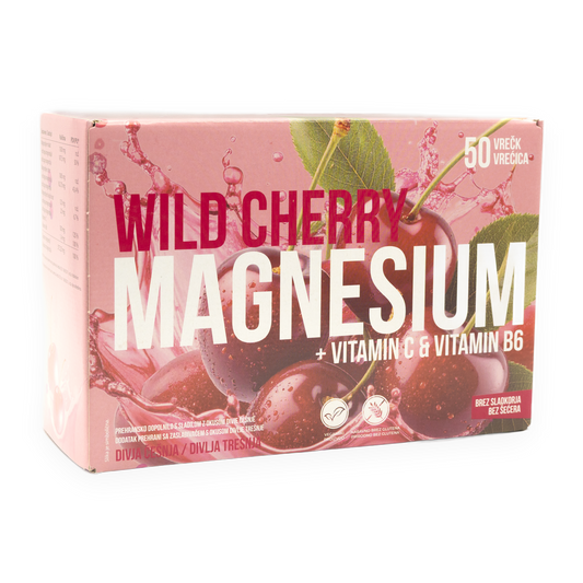 Magnezij Wild Cherry – funkcionalni napitek (50 vrečk)